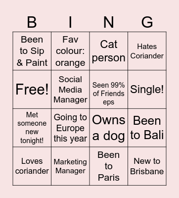 HEY GIRL Bingo Card