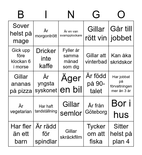 Mingelbingo Card