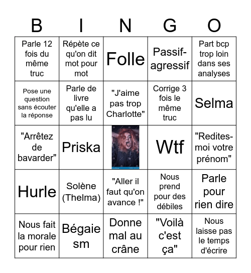 La folle Bingo Card