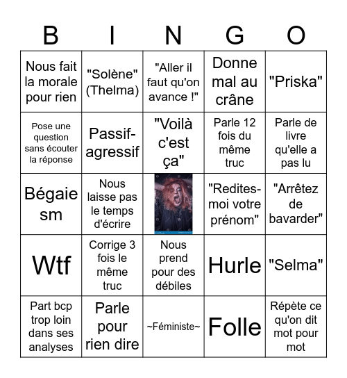La folle Bingo Card