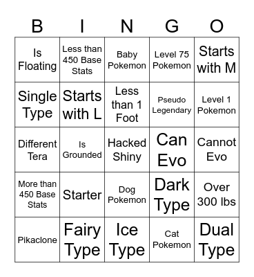 120 Surprise Trade Bingo Card