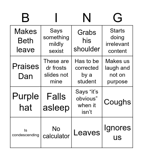Bingo Card