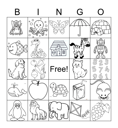 Alphabet Bingo Card