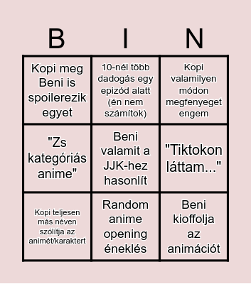 PODIMECAST S2 Bingo Card