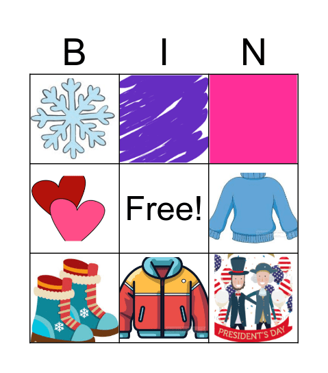 February Bingo Card