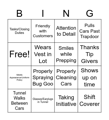 Prep/TL Expectations Bingo Card