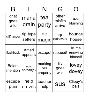 Down the rabbit hole Bingo Card