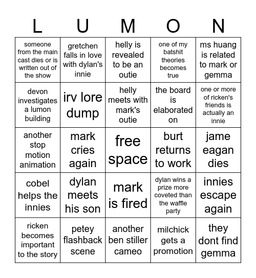severance season 2 Bingo Card