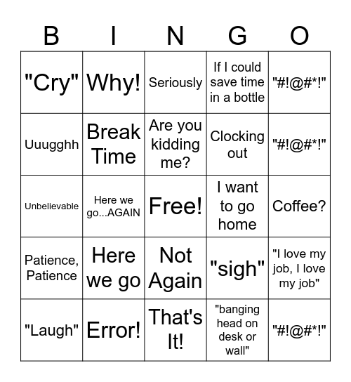 WC Bingo Card