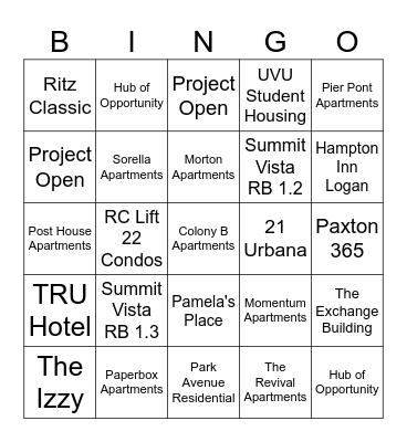 UMC Summit 2025 Bingo Card
