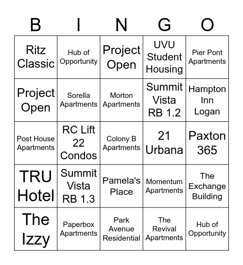 UMC Summit 2025 Bingo Card