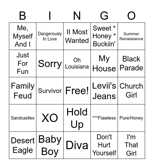 Game Two Bingo Card
