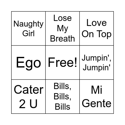 Game Four Bingo Card