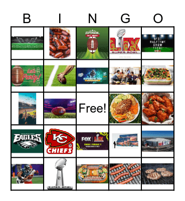 Superbowl Bingo Card