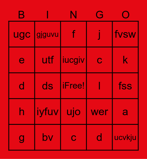cdse Bingo Card
