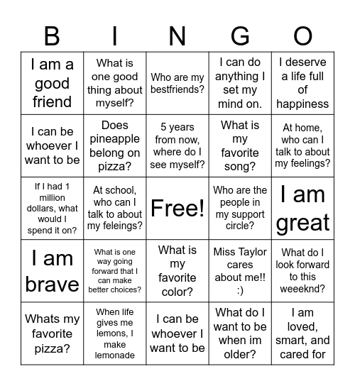 Bingo Card
