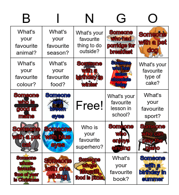 Let's learn about you! Bingo Card