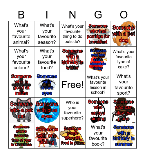 Let's learn about you! Bingo Card