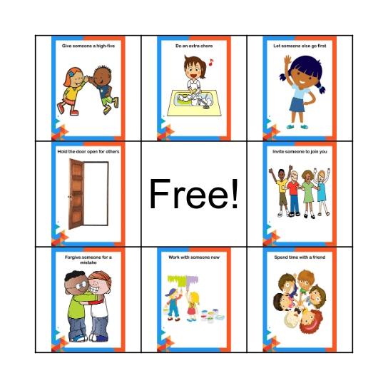 Acts of Kindness Bingo Card