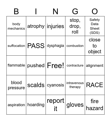 Chapter 7 Bingo Card