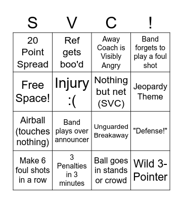 Bearcat Basketball Bingo Card