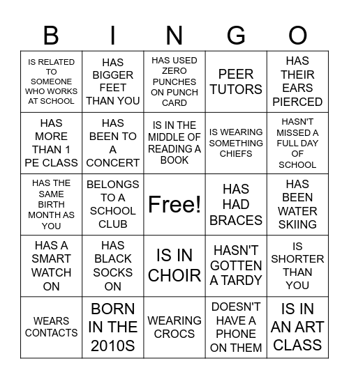 PRAIRIE HOME PEOPLE Bingo Card