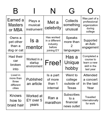 CDP Coffee Chat Bingo Card