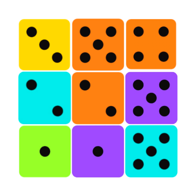 Dice Board color Bingo Card