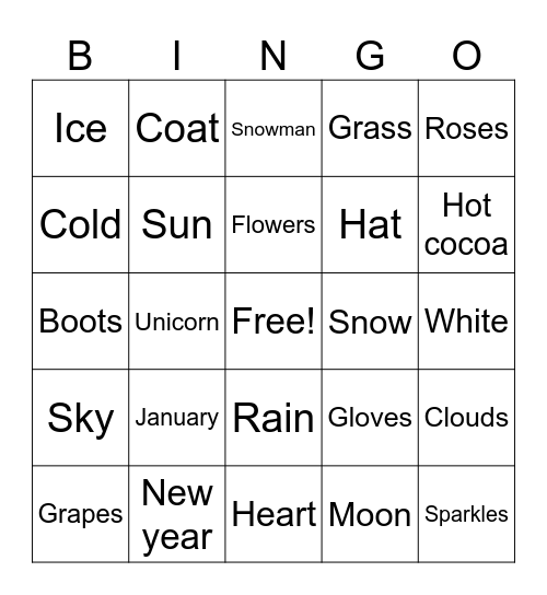 Bingo Fun Bingo Card