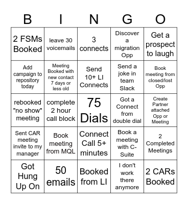 POWER DAY!! Bingo Card