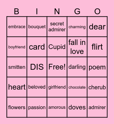 Valentine's Day Bingo Card