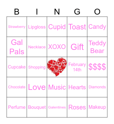 Galentines Bingo Card