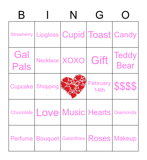 Galentines Bingo Card