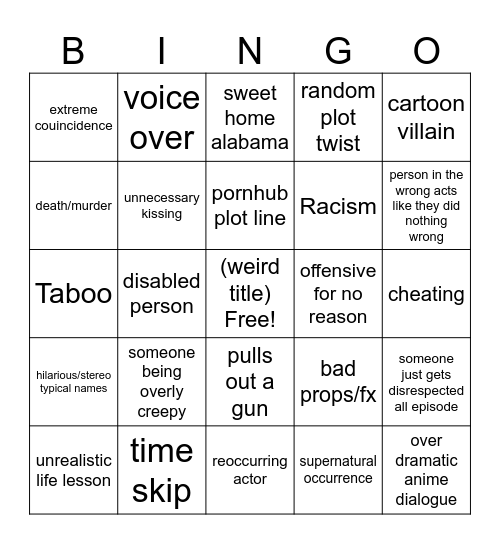 Tommorrow's Teaching Bingo Card