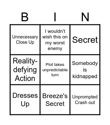 MIGI??? Freak check Bingo Card