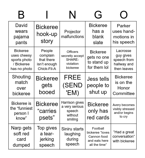 Cannon Discussions! Bingo Card