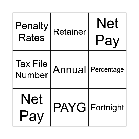 L1-4 Vocab Bingo! Bingo Card
