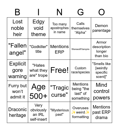 TRP BINGO Card