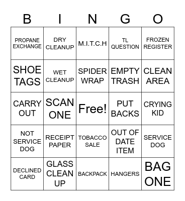 FRONT END Bingo Card