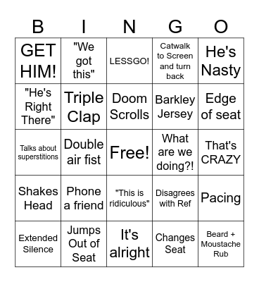 SUPERBOWL LIX Bingo Card