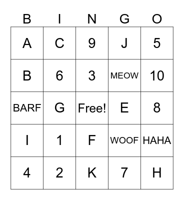 VDay TEST Bingo Card