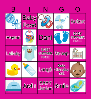 CY 's BABY SHOWER BINGO Card