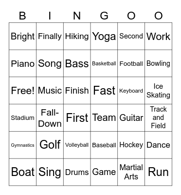 ASL Review Bingo Card
