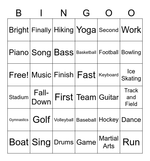 ASL Review Bingo Card