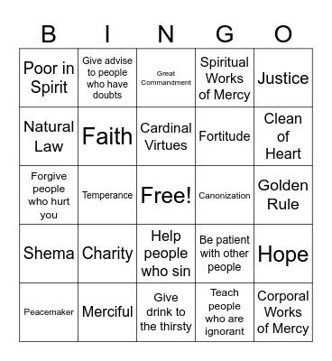 We Live Bingo Card