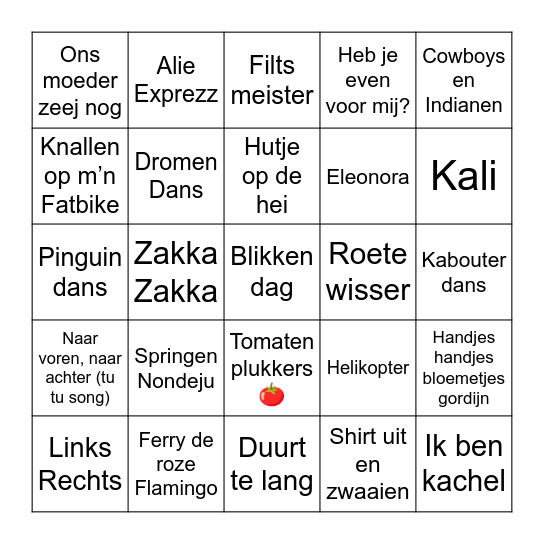 Carnavalsbingooo Bingo Card