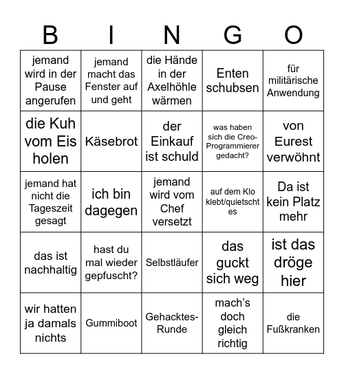 Büro 212 Bingo Card