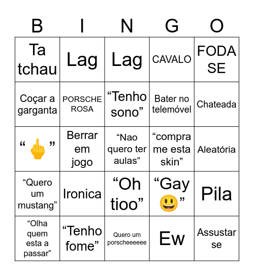 Beatriz Bingo Card