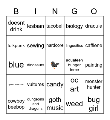 RABZ Bingo Card