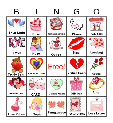 Valentines Bingo Card